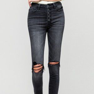 Vervet By Flying Monkey High Rise Distressed Skinny Jean